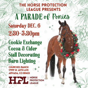 HPL Parade of Ponies Holiday Gathering Saturday December 6 2:30-5:30